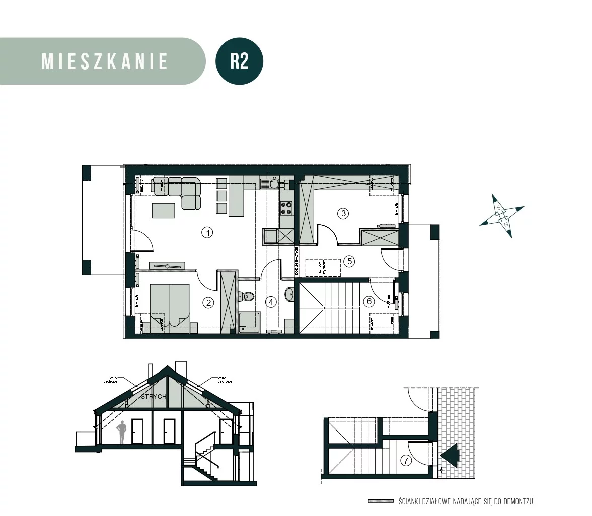 Mieszkanie 66,43 m², piętro 1, oferta nr R2, Aleja Wiśniowa Pogórze, Pogórze, ul. Feliksa Dorsza